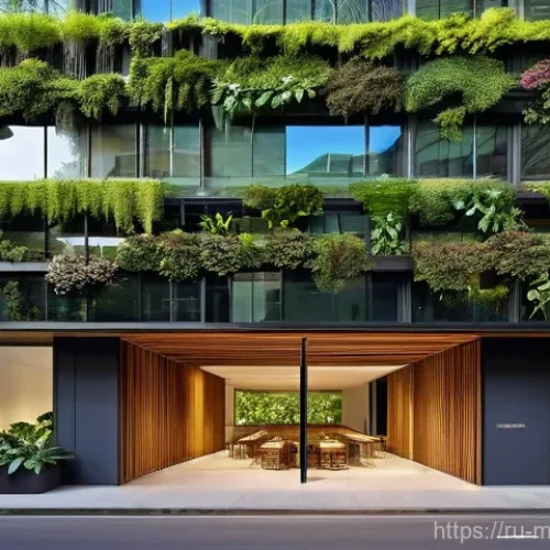현대건축물 유명 건축가 작품 - **Prompt for Biophilic Architecture:**
    "A stunning, modern urban building showcasing extensive b...