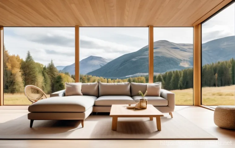 현대건축물 목조 건축 현대화 - A breathtaking, modern multi-story residential building constructed with warm-toned Cross-Laminated ...