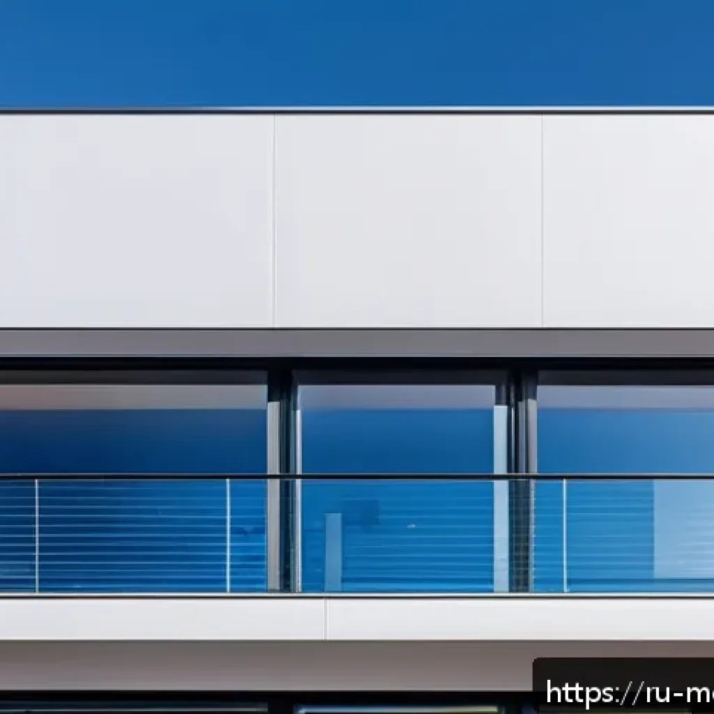 현대건축물 홍수 대비 건축 설계 - A modern residential building facade in Saint Petersburg featuring advanced waterproof nanotechnolog...